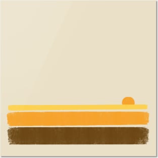 Retro 70s summer stripes Posters and Art
